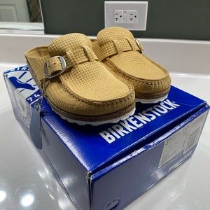 Birkenstock Buckley Nubuck Leather Latte Cream